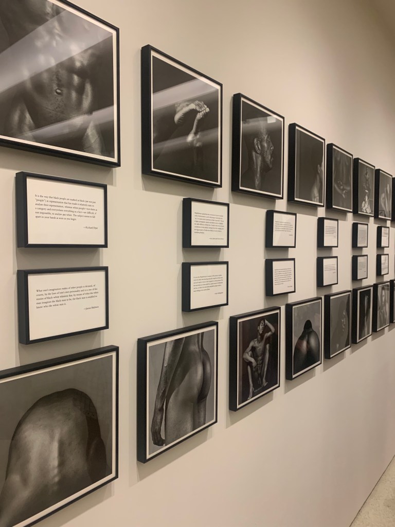 picture from guggenheim exhibition of framed quotes and pictures